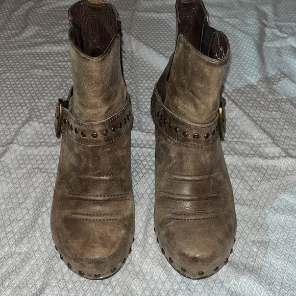 Dansko Reegan Leather Moto Ankle Boot Clogs Size 37 6.5-7 - Picture 5 of 11